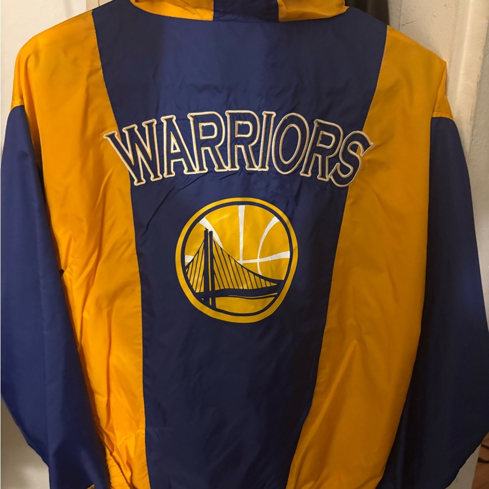 NBA Warriors Blue and Yellow Lightweight Jacket